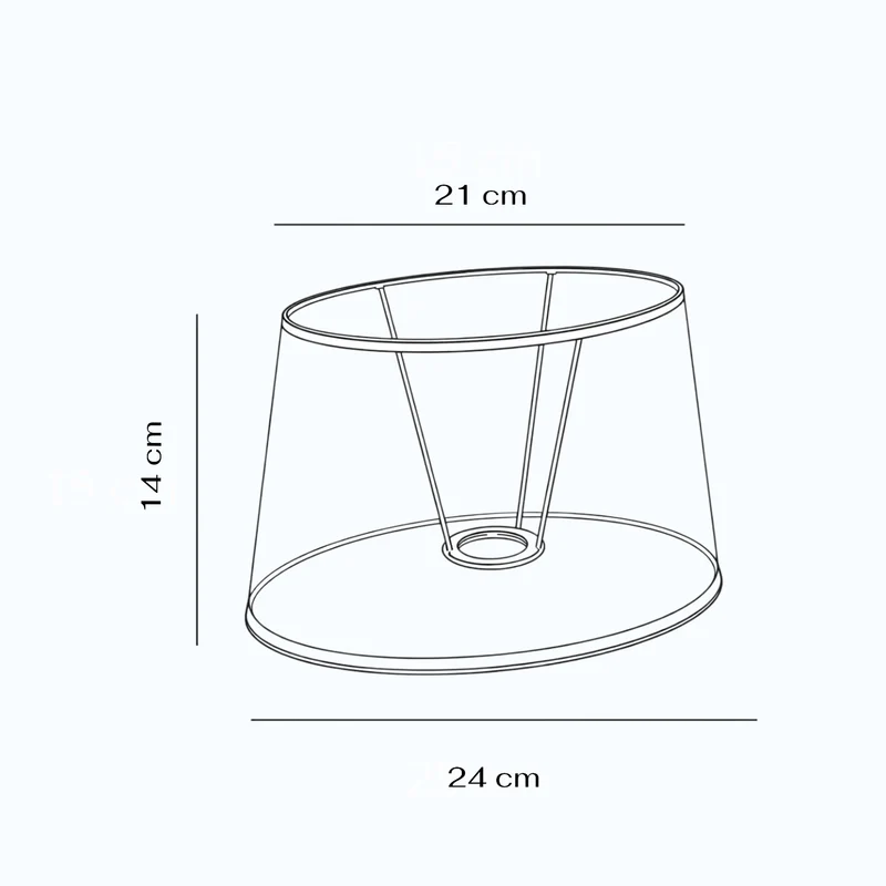 Lampenschirm E27 oval gold braun 24 cm - Tuff Bronze