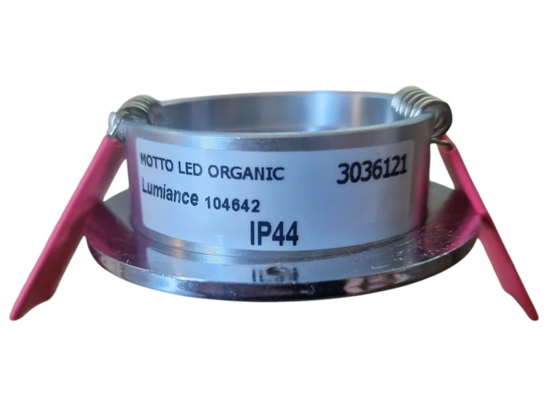 Einbaurahmen Motto Mono Chrom IP44 mit Glaslinse für 57 mm Loch | Sylvania