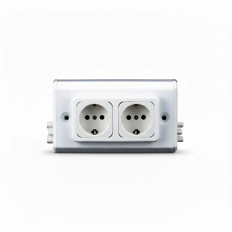 Unterbau Steckdose Küchensteckdose Aufbausteckdose Doppelsteckdose Schuko-Steckdosen für Unterbau | EVOTEC Elektrotechnik