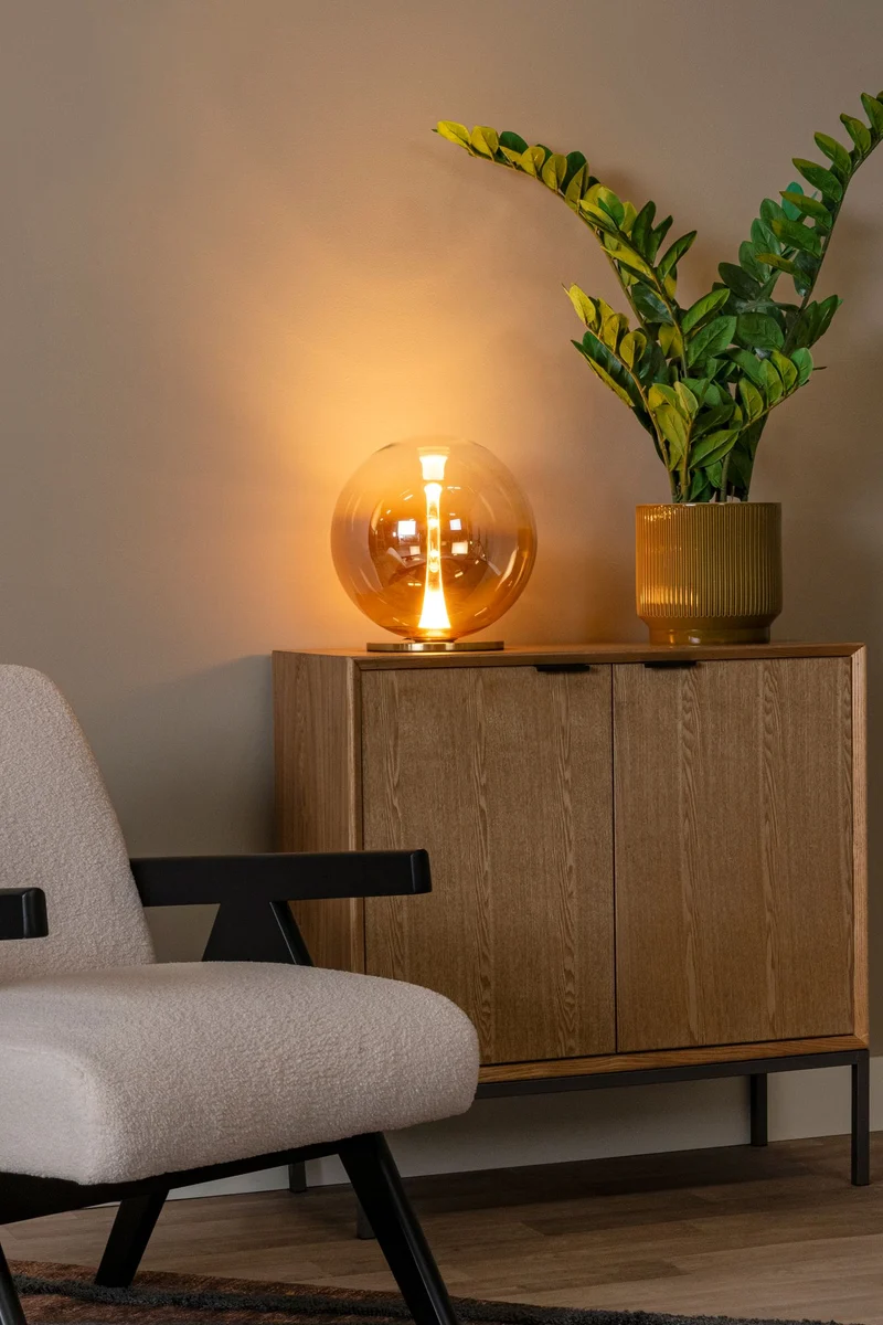 LED-Tischleuchte Gisela dimmbar mit Glaskugel Ø 30cm