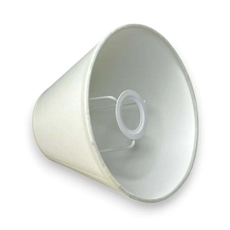 Lampenschirm Warmweiß – E14 Baumwollstoff, konisch, 16 cm