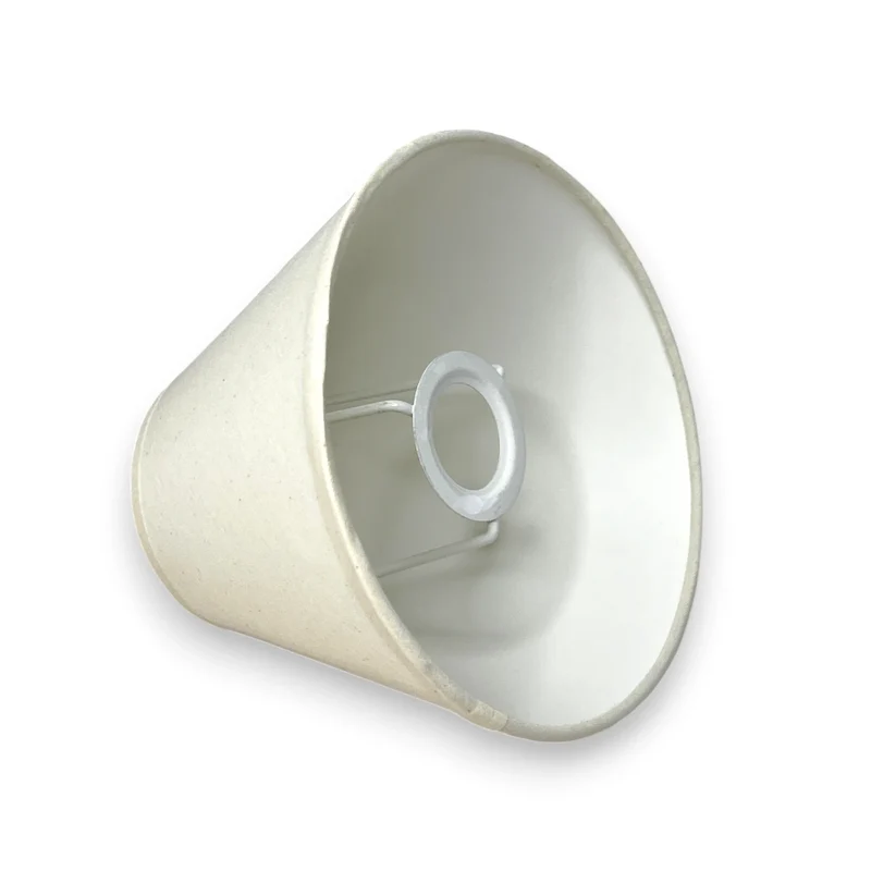 Lampenschirm Creme – E14 Baumwollstoff, konisch, 16 cm