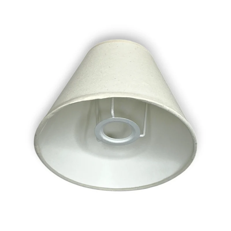 Lampenschirm Creme – E14 Baumwollstoff, konisch, 16 cm