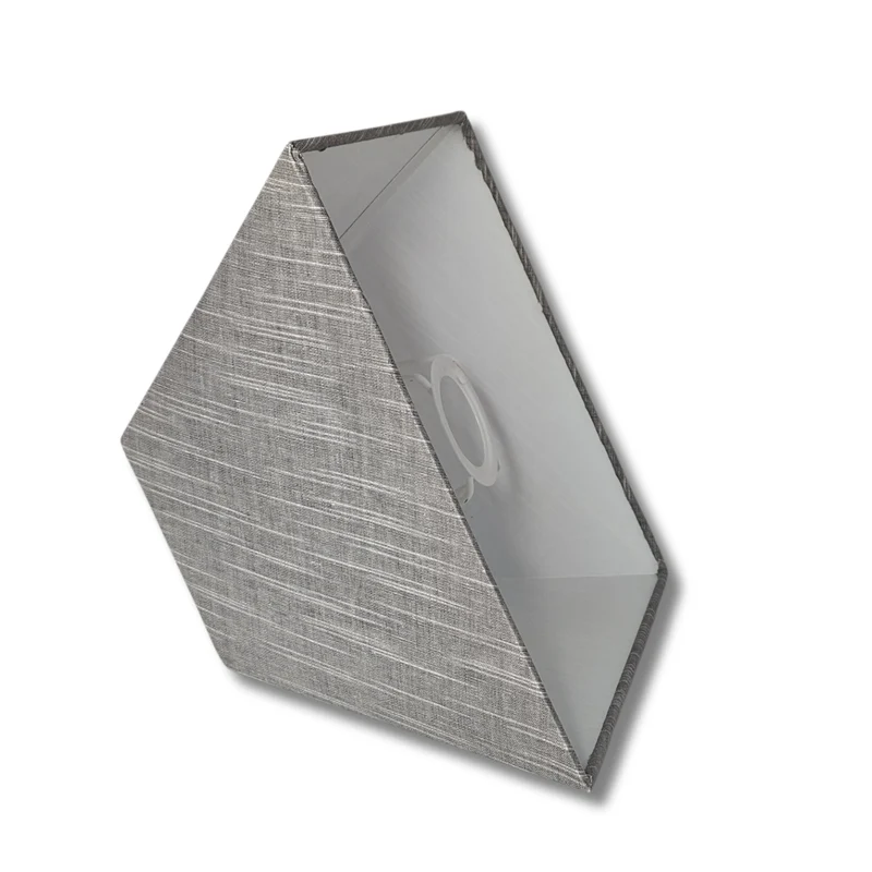 Lampenschirm quadratisch grau – E27 Stoff, eckig, 25 cm