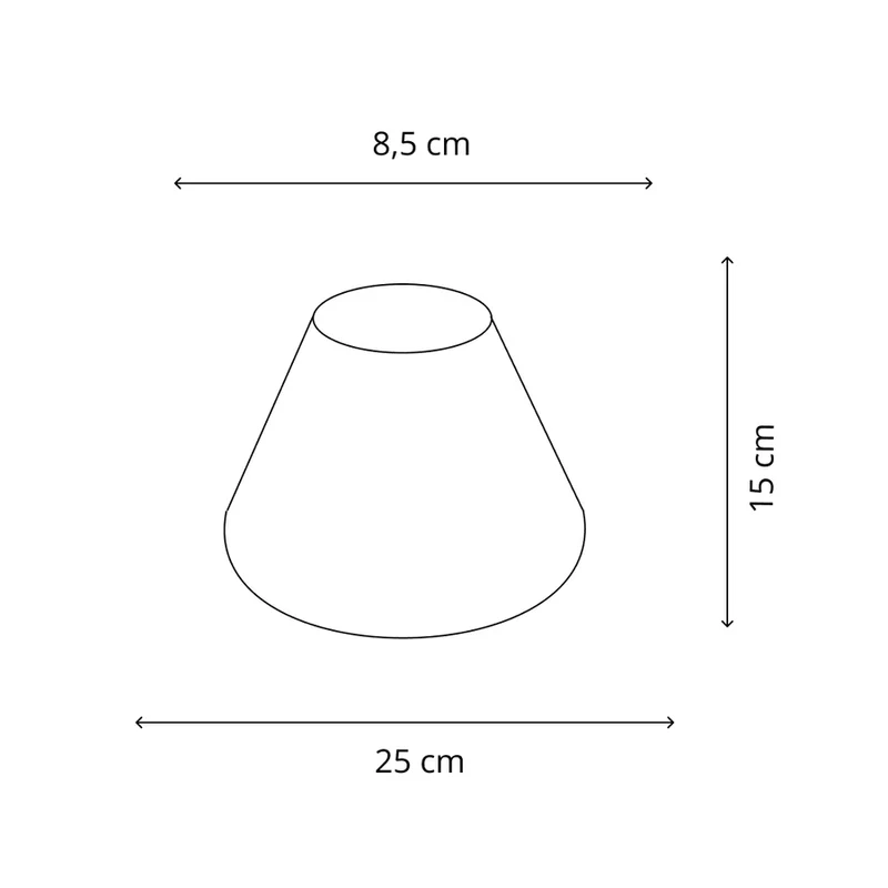 Lampenschirm Creme – E27 Baumwollstoff, konisch, 25 cm