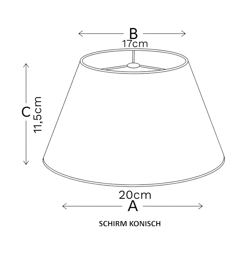 Lampenschirm Livigno Hellgrau – E27 Stoff konisch 20 cm | Light & Living