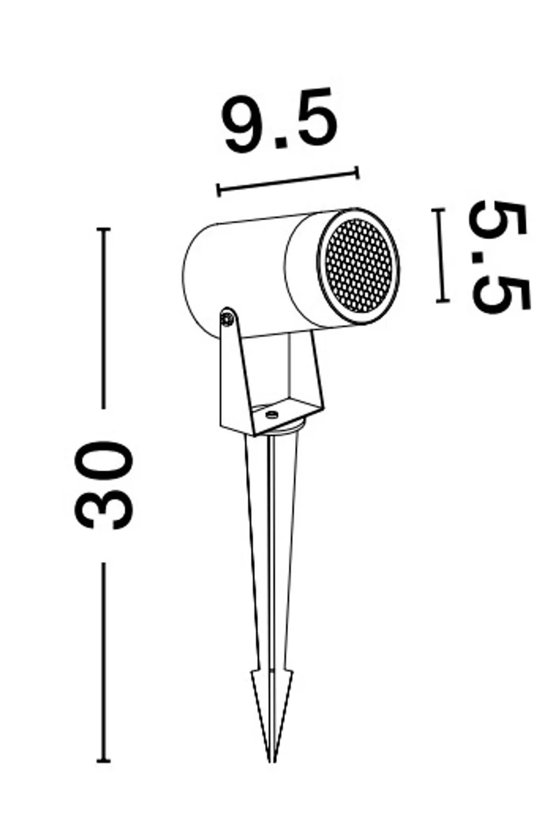 Destry Außenspießleuchte Schwarz IP54