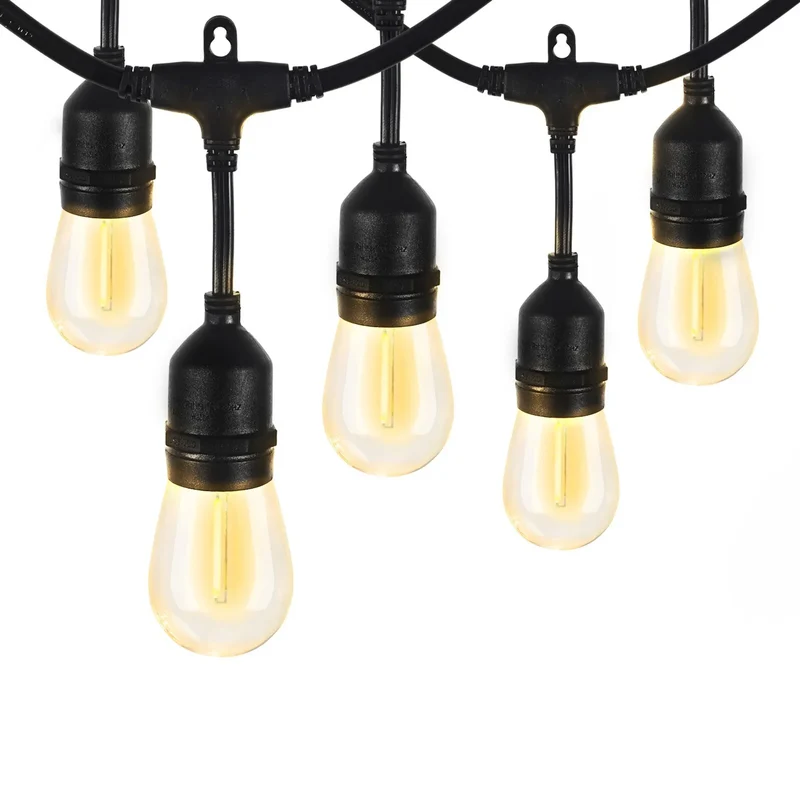 Lichterkette LED Outdoor 10m mit 12x LED Retro Glühbirnen IP65 ultra warmweiß
