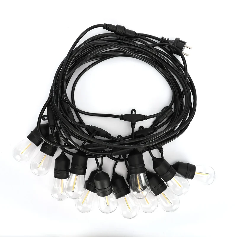 Lichterkette LED Outdoor 10m mit 12x LED Retro Glühbirnen IP65 ultra warmweiß
