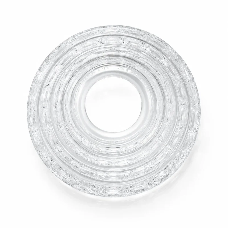Lampenglas klar facettiert Ø 14 cm – Ersatzglas in Kristalloptik | Öffnung 43 mm