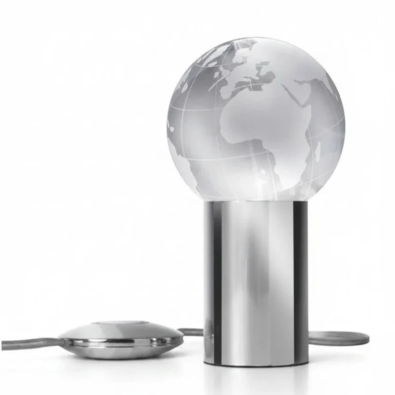 Glaskugel Globus 7 cm aus Vollglas – Weltkarte graviert als Fotokugel & Deko