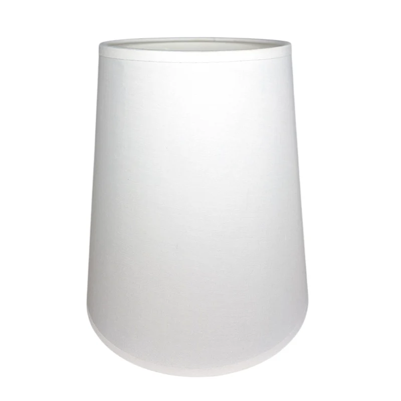 Lampenschirm Weiß Stoff E14 Konisch Durchmesser 20 cm Höhe 22,5 cm