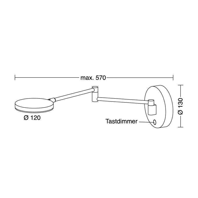 Holtkötter - Wandleuchte Plano WB alu matt LED
