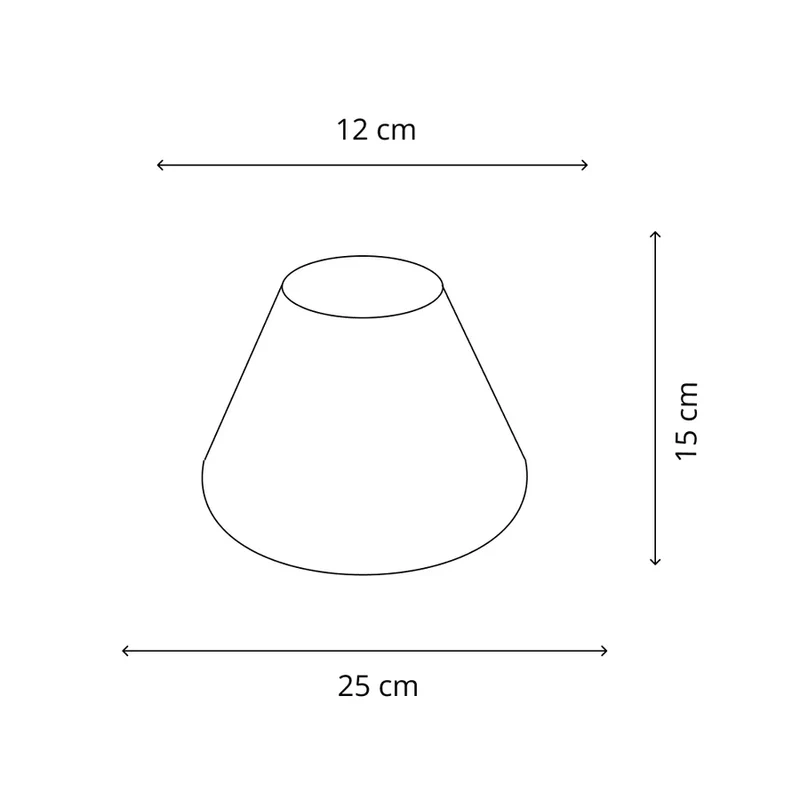 Lampenschirm Beige – E27 Baumwollstoff, konisch, 25 cm