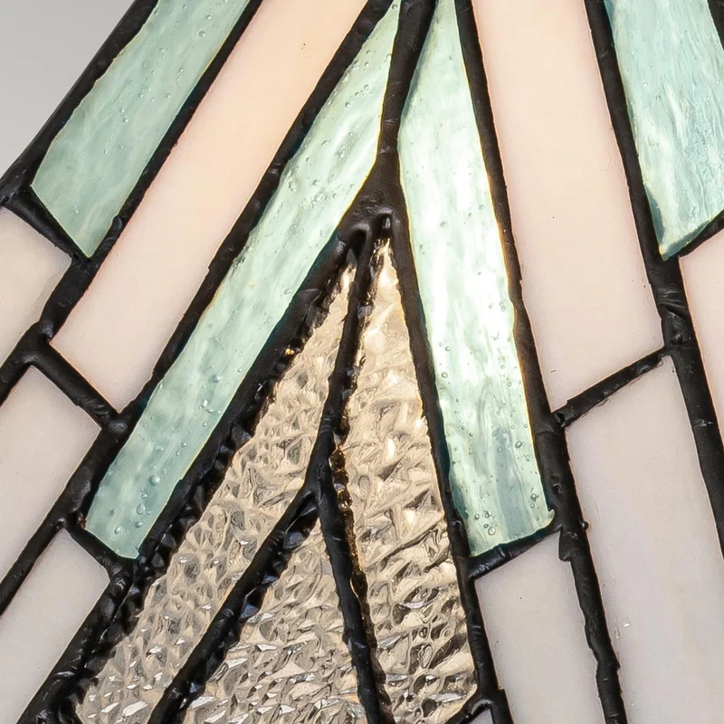 Tischleuchte Alderley 1-flammig Tiffany-Glas Bronze 35cm