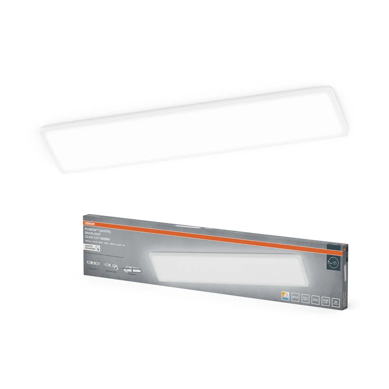 OSRAM PLANON EASYFIX LED Panel Backlight Deckenleuchte 98cm 30W Click CCT IP54, weiß