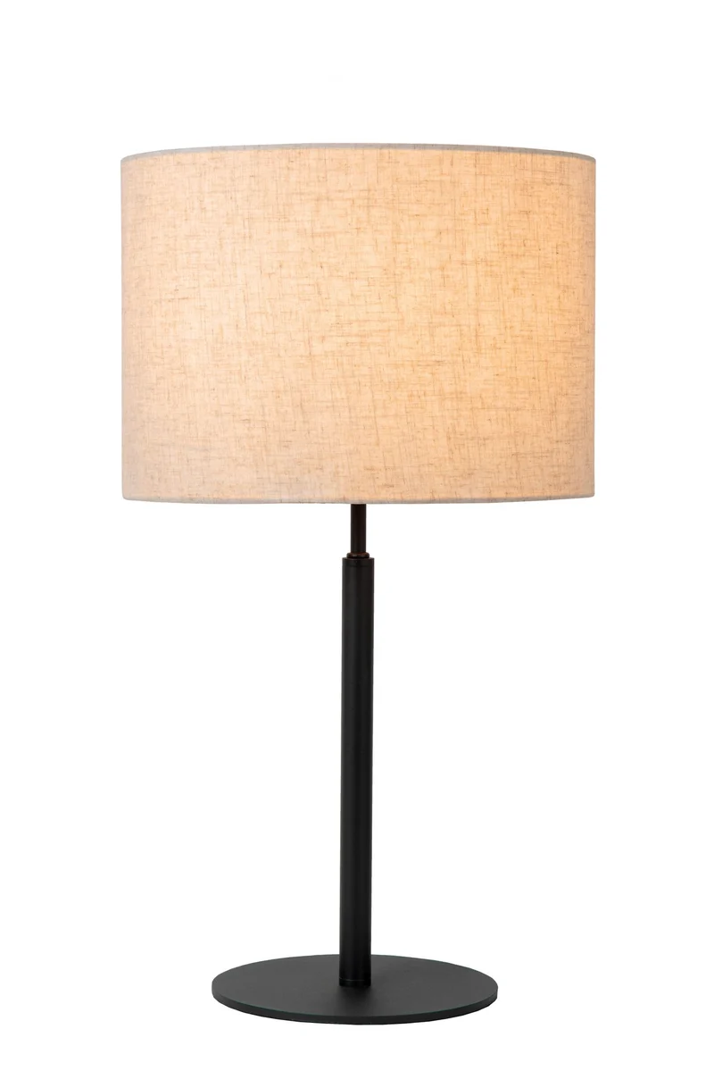 Tischleuchte Maya mit Baumwoll-Stoffschirm Beige Ø 26cm