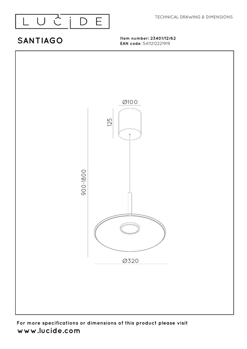 LED-Pendelleuchte Santiago dimmbar CCT Glas Amber