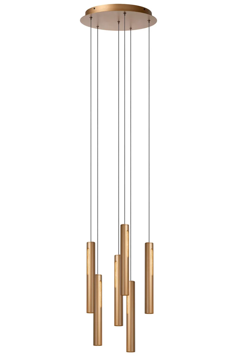 LED-Pendelleuchte Griffith 6-flammig CCT dimmbar Bronze