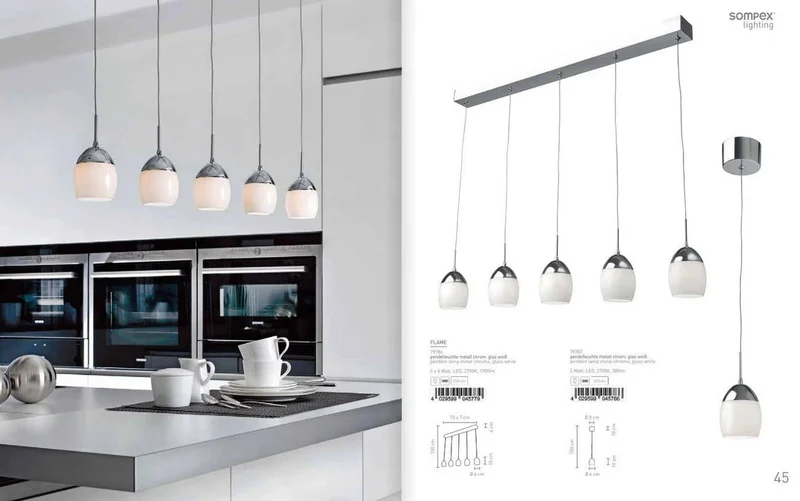 Lampenglas Ersatzglas weiß glänzend rund konisch Ø 7,2 cm | Öffnung 5 cm | Ersatzglas für Pendel- & Deckenleuchten | Original Sompex
