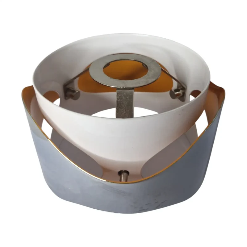 Lampenschirm Metall 13 cm G9 E14 in Chrom, weiß, orange Retro Design