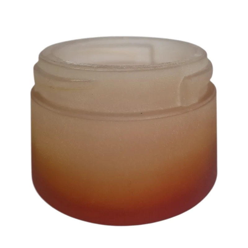 Lampenglas Weiß-Orange satiniert – Ersatzglas mit Schraubgewinde Ø70 mm | Öffnung Ø52 mm