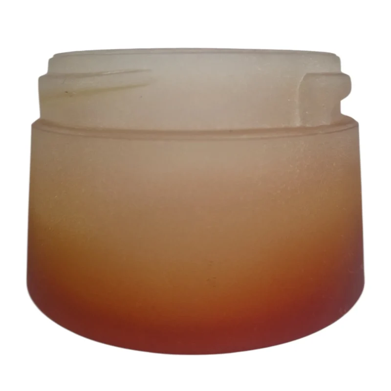 Lampenglas Weiß-Orange satiniert – Ersatzglas mit Schraubgewinde Ø70 mm | Öffnung Ø52 mm