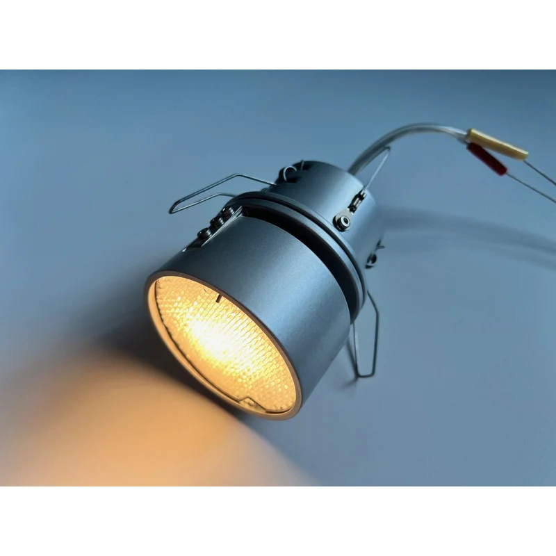 Mawa - Einbaustrahler Wittenberg 1-flammig rund halogen mit Wabenraster grau inkl. Trafo