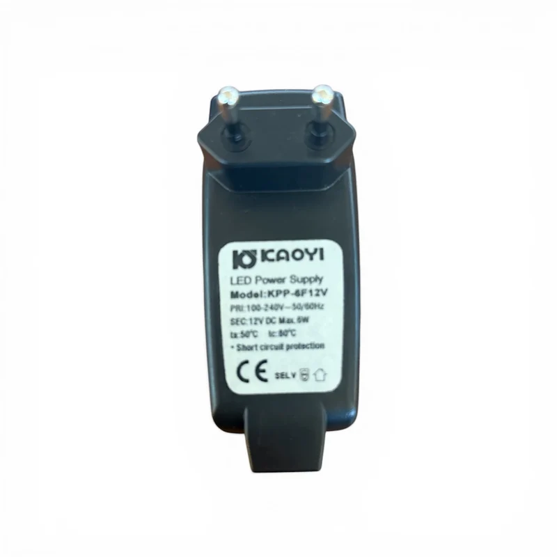 KAOYI KPP-4F12V LED Netzteil 12V DC 6W – Mini Steckernetzteil 100–240V mit Kurzschlussschutz