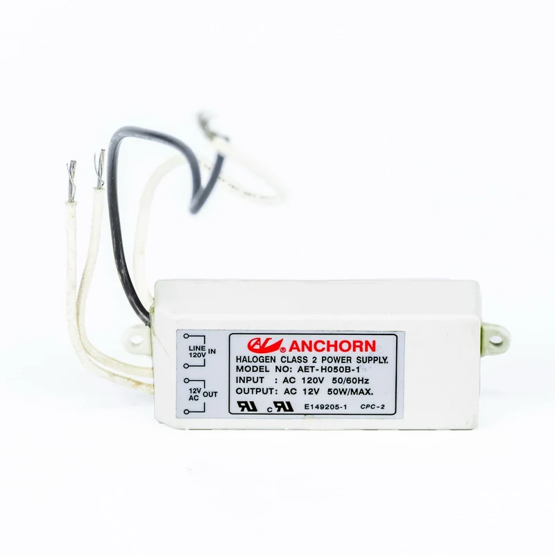 ANCHORN AET-H050B-3 Halogen Transformator 120V auf 12V AC, 50W max. – Class 2 Power Supply USA