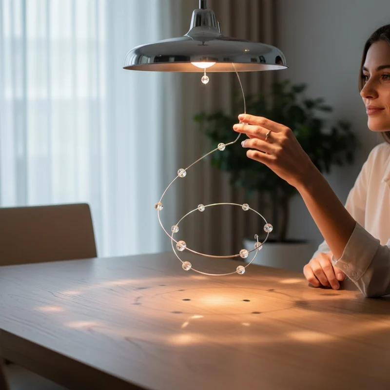 Kristallbehang Lampen Kronleuchter 1m Chrom Draht Kristallen DIY Lampendekoration Sompex Orion