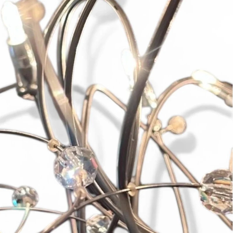 Kristallbehang Lampen Kronleuchter 1m Chrom Draht Kristallen DIY Lampendekoration Sompex Orion