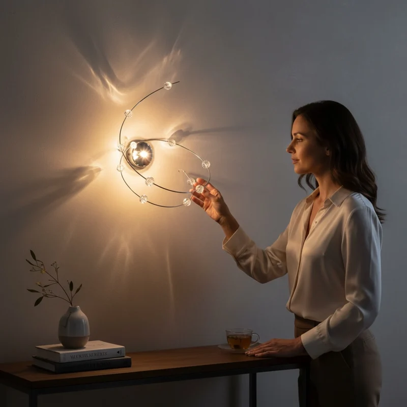Kristallbehang Lampen Kronleuchter 1m Chrom Draht Kristallen DIY Lampendekoration Sompex Orion