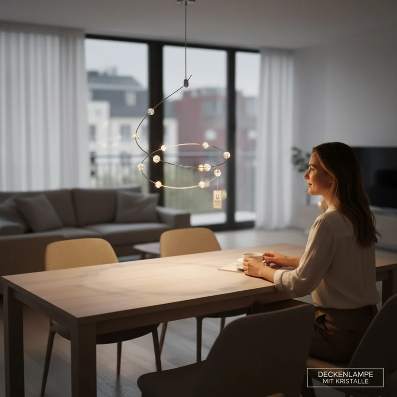 Kristallbehang Lampen Kronleuchter 1m Chrom Draht Kristallen DIY Lampendekoration Sompex Orion