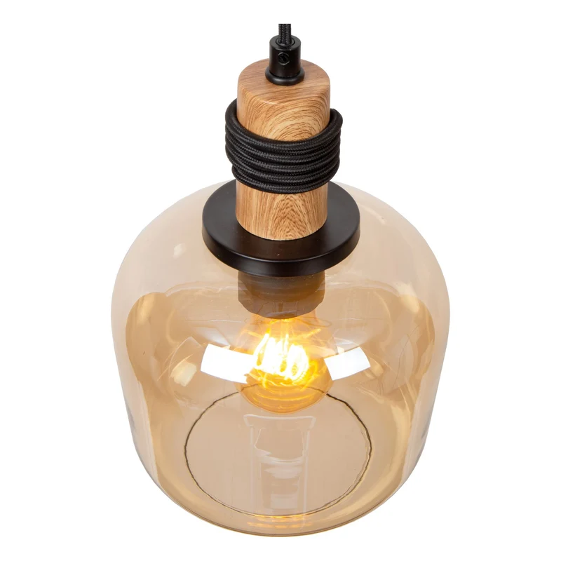 Pendelleuchte Ilona Glas Ø 18cm Amber