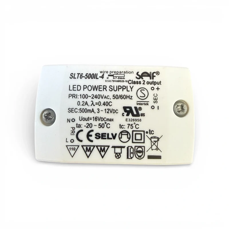 SELF SLT6-500IL-4 LED Treiber 500mA 6W – 3–12V DC Konstantstrom CV+CC