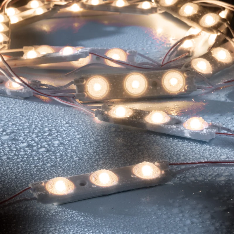 leds.de Wasserdichte LED-Module, 3 LEDs, 12V, IP67, 20 Stück