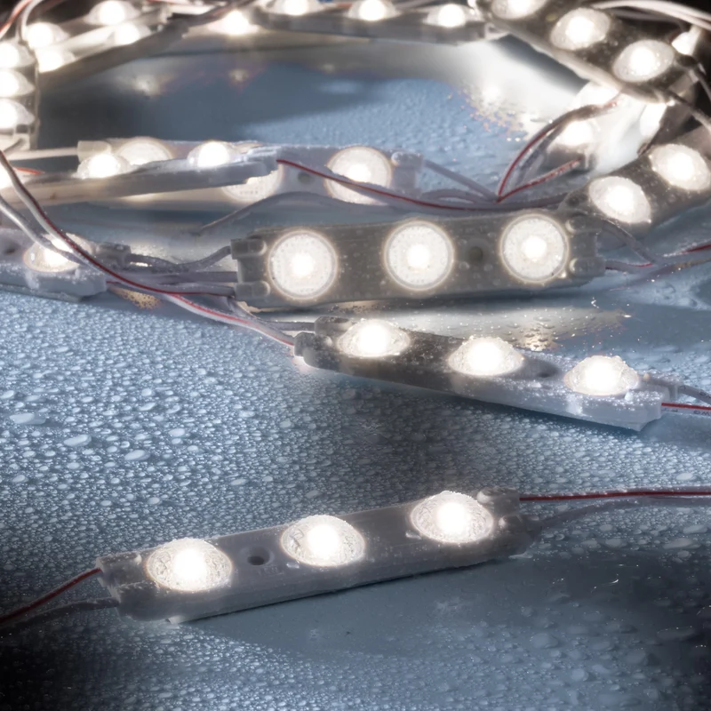 leds.de Wasserdichte LED-Module, 3 LEDs, 12V, IP67, 20 Stück