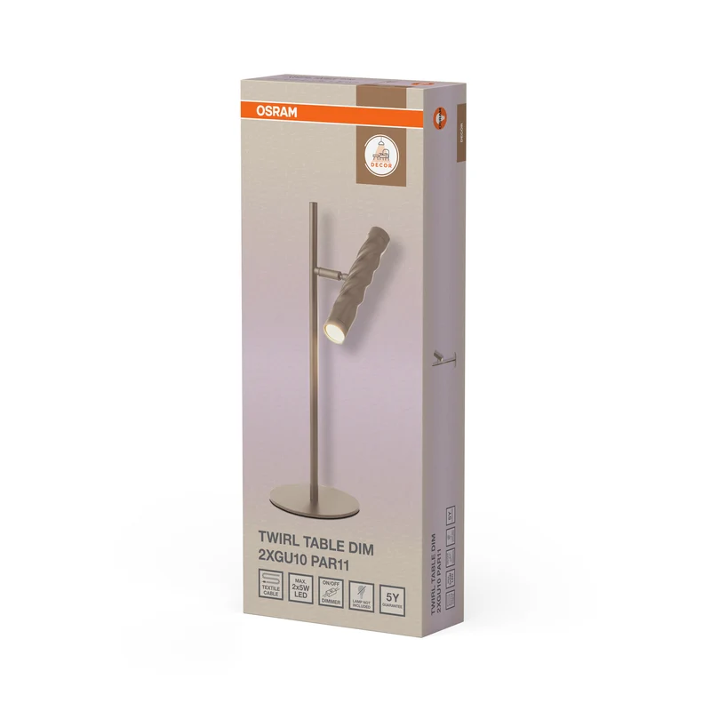 OSRAM DECOR Leuchte Twirl Beige, Stahl, 220-240 V, GU10, IP20