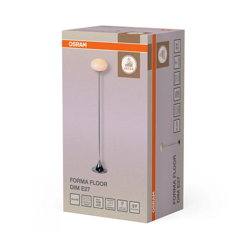 OSRAM DECOR Leuchte Forma Pink, 25 cm ⌀, Stahl, 220-240 V, E27, IP20