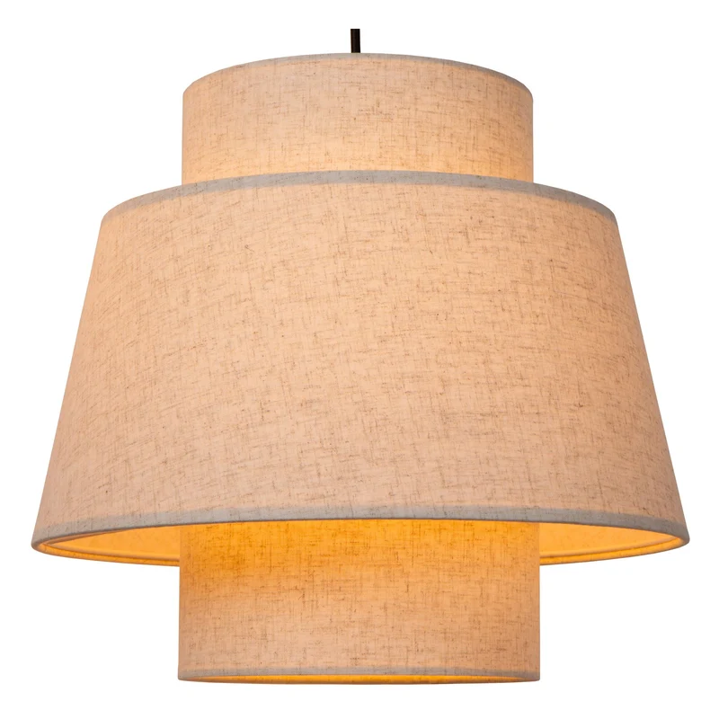 Pendelleuchte Tribute 3-flammig rund mit Stoffschirm Ø 76cm