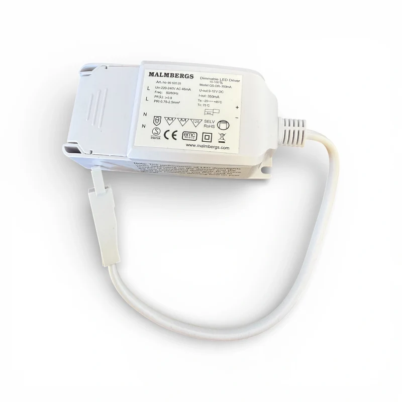 Malmbergs 9952025 LED Treiber 350mA 9–12V 3,2–5,6W dimmbar – TRIAC Konstantstrom