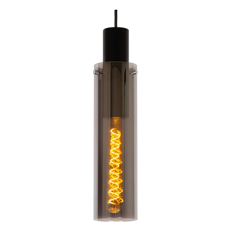 Pendelleuchte Orlando Glas Rauchgrau höhenverstellbar dimmbar 172cm
