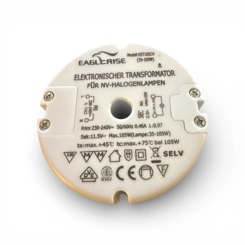 Eaglerise EET105CV Elektronischer Transformator 35–105W 11,5V für NV-Halogenlampen