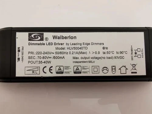 Dimmbarer LED Treiber 35–40 W – 500 mA Konstantstrom | Waiberlon HLV50040TD