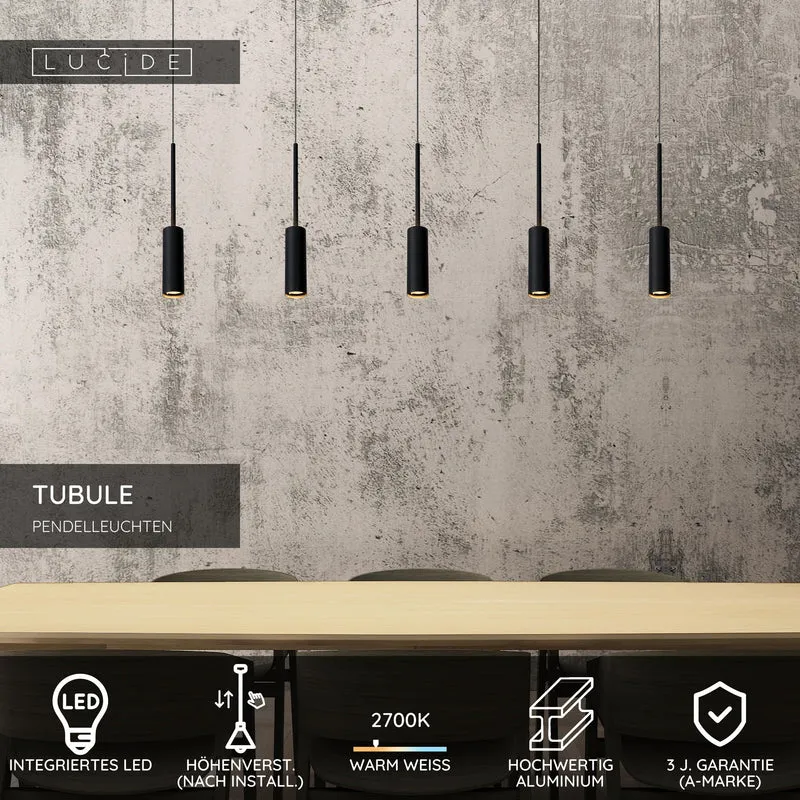 LED-Pendelleuchte Tubule 5-flammig