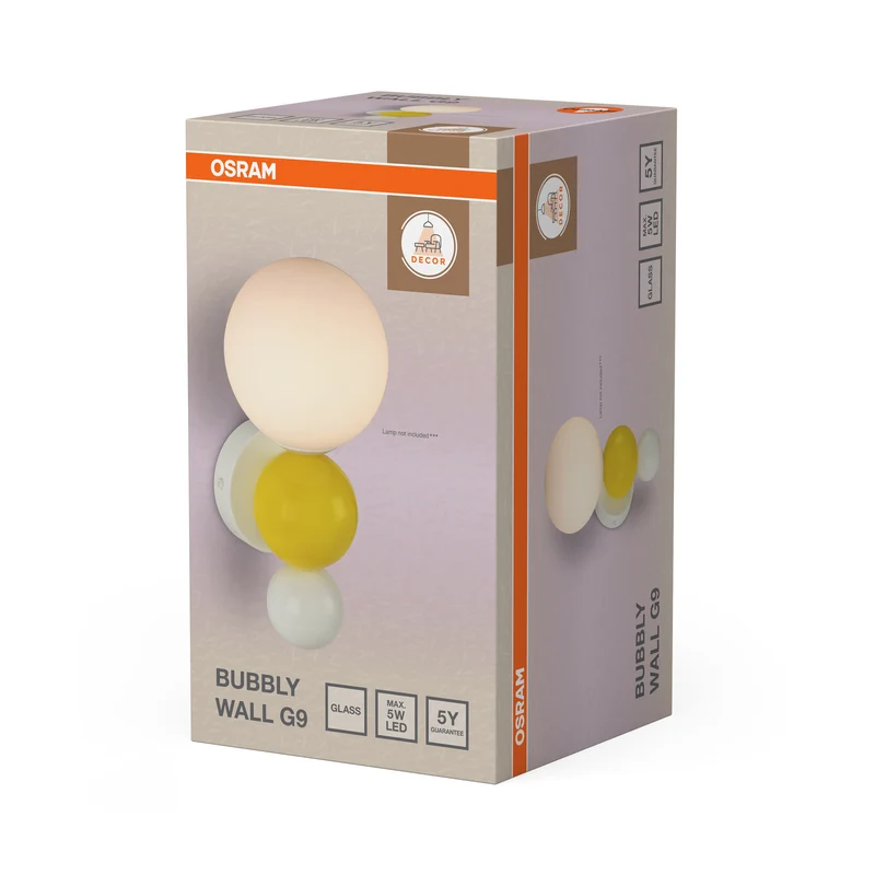 OSRAM DECOR BUBBLY Wandleuchte, G9, Gelb