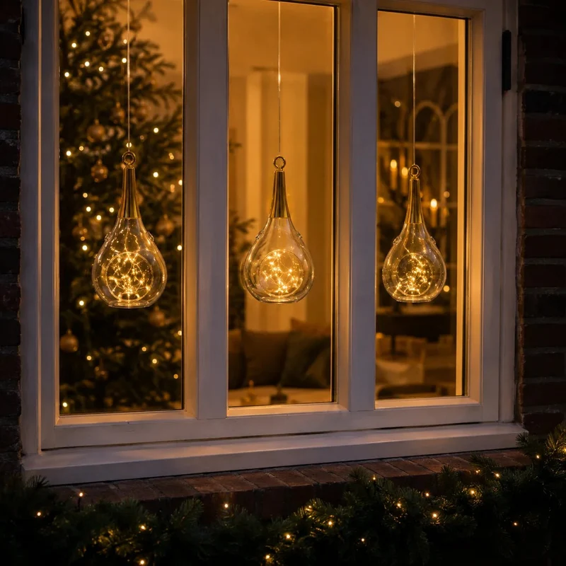 Sompex Taura Hängewindlicht Gold 30 cm – mundgeblasen & handbemalt
