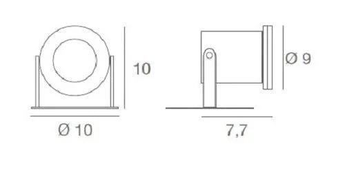LED Außenstrahler ATHENES IP67 – Edelstahl AISI 316L · 4W · schwenkbar · Garten- & Objektbeleuchtung