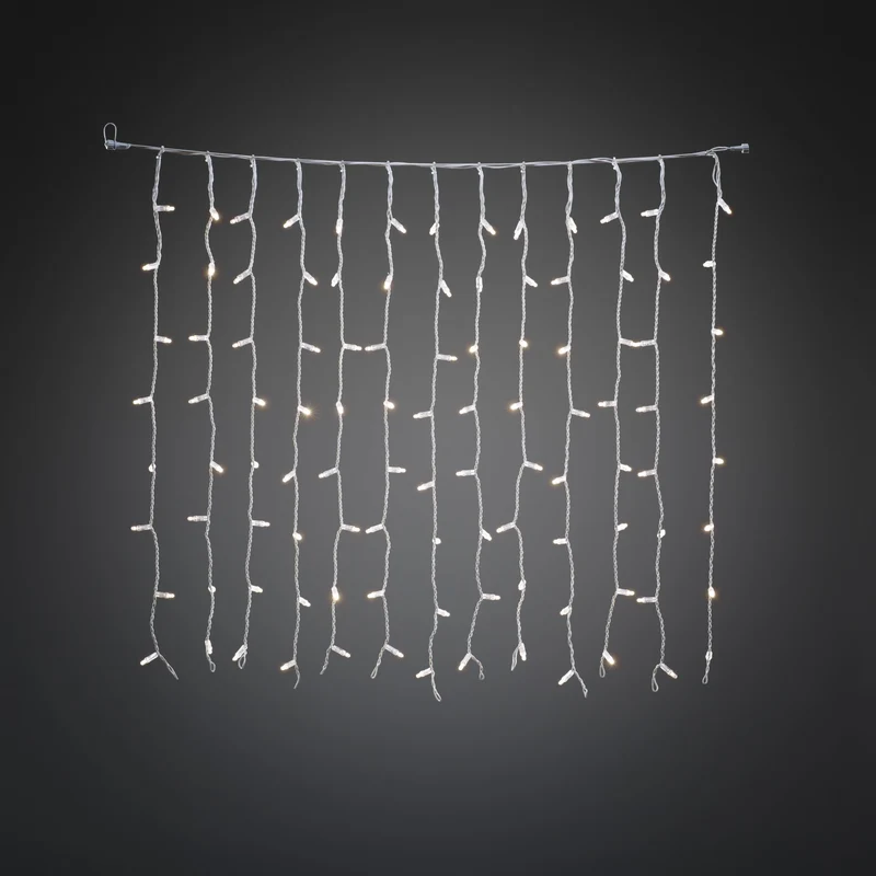 Konstsmide Maxi LED Kompakt System Erweiterung, LED-Lichtervorhang, 104 warmweiße LEDs, IP44